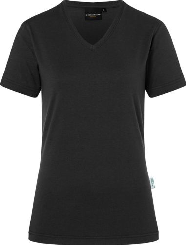 Karlowsky Damen Workwear T-Shirt Casual-Flair, aus nachhaltigem Material, 51% GRS Certified Recycled Polyester / 46% Conventional Cotton / 3% Conventional Elastane als Werbeartikel