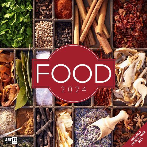 Kalender Food 2024, 30x30 cm