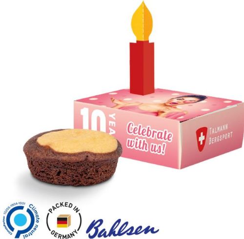 Minikuchen in Werbebox, Bahlsen Kuchensnack Marmor - inkl. Druck als Werbeartikel