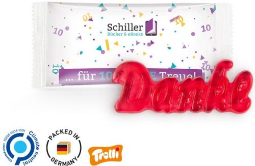 Trolli Fruchtgummi Danke - Folie nach Wahl - inkl. Druck