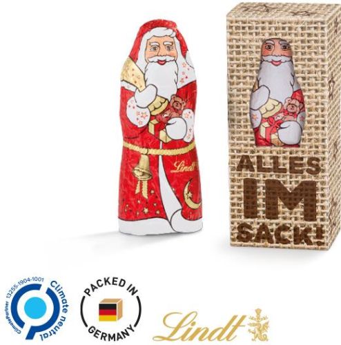 Lindt Weihnachtsmann 10 g in Werbebox - inkl. Druck als Werbeartikel