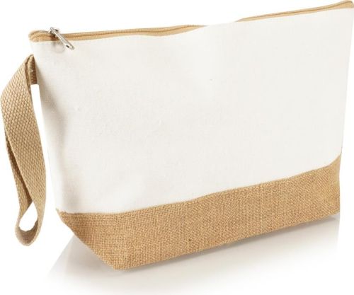 Fairtrade Canvas Kosmetiktasche L als Werbeartikel