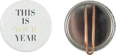 Metallbutton 37 mm mit Clip - inkl. Werbedruck