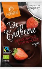 Landgarten Bio Erdbeere in Zartbitter Schokolade 50g