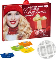 Premium Präsent-Adventskalender mit Ritter Sport Schokowürfeln als Werbeartikel