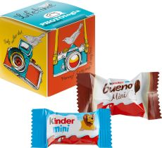 Mini Promo-Würfel mit Kinder Schokolade
Mini & Kinder bueno
Mini Mix als Werbeartikel