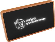 SCX.design P36 5000 mAh kabellose Powerbank mit Leuchtlogo als Werbeartikel