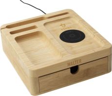 Walter Bamboo Big Dock 15W Organizer und Ladegerät als Werbeartikel