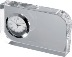 Glasblock mit Uhr, 27503 als Werbeartikel