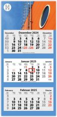 3-Monats Faltkalender Tres-Light Plus, inkl. Druck als Werbeartikel