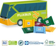 3D Präsent Bus, Klimaneutral, FSC® als Werbeartikel