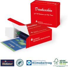 Premium-Tee in der Werbebox, Klimaneutral, FSC® als Werbeartikel